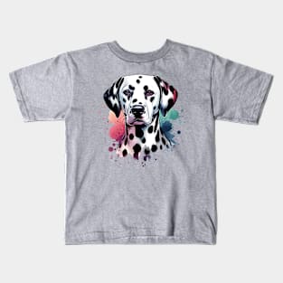 Dalmatian Dog Watercolor Artwork Kids T-Shirt